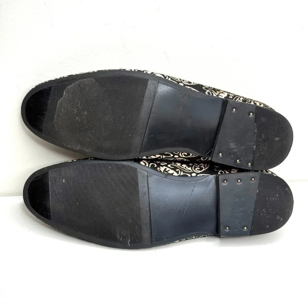 Giorgio Brutini Callas Metallic Slip On Dress Loafers Mens 8.5 M Black Gold